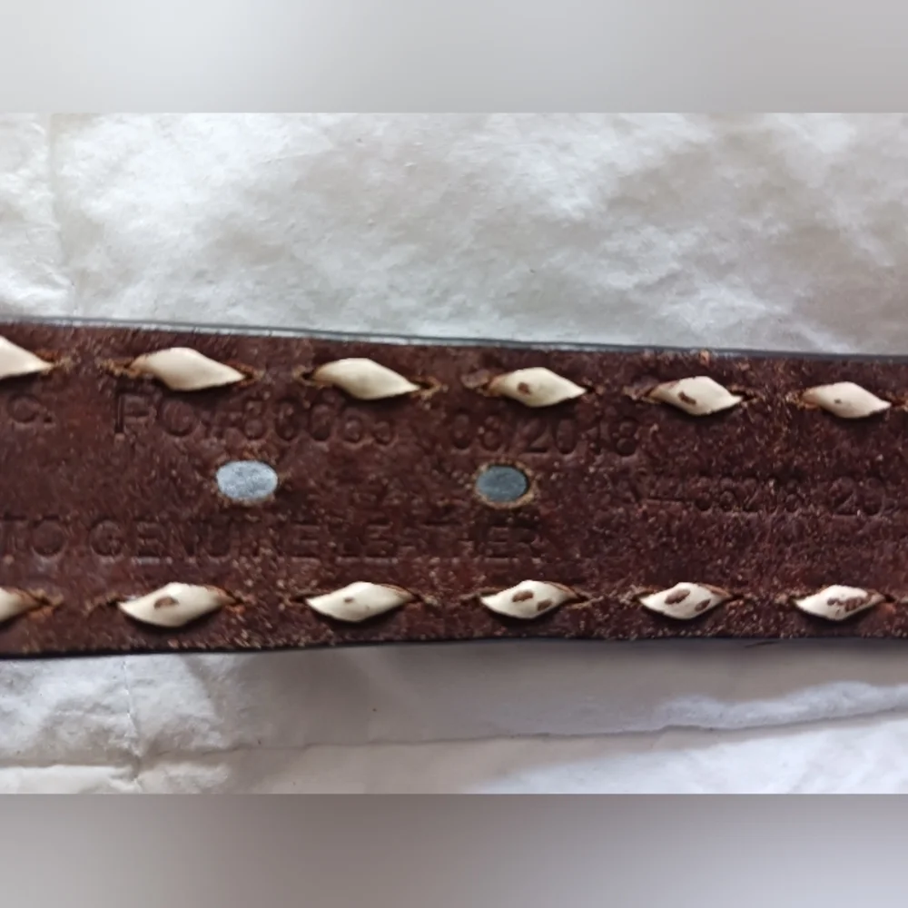 Tooled Leather Western Belt child